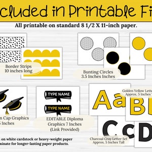 Graduation Bulletin Board Kit | Editable Diploma, Cap (digital Download ...