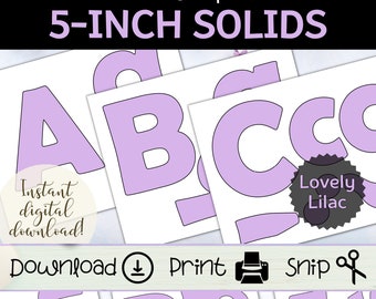 Purple Bulletin Board Letters: Lilac Classroom Decor (Digital Download)