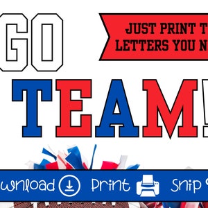 Athletic Block Letters: Printable Bulletin Board Set (digital Download ...