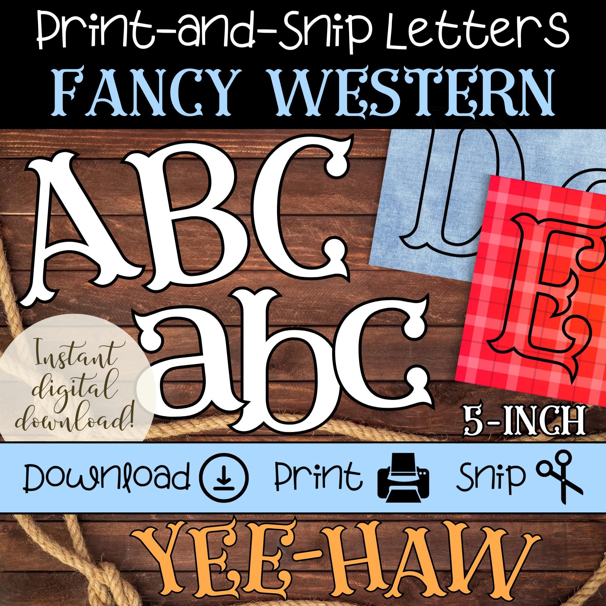 Western Font Letters | Wild West Bulletin Board (digital PDF) - Etsy