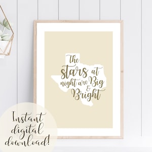 US Bundesstaat Texas Digitaldruck | Tief im Herzen von Texas Wandkunst | Native Texan Poster | Lone Star State Druck | Sofortiger digitaler Download
