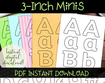 Bulletin Board Printable Letter Set | Mini Size 3 Inch Letters | Classroom Letters for Teachers | DIY Signs & Banners | Alphabet and Numbers