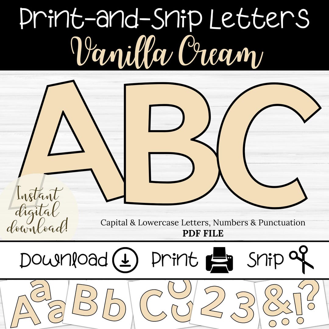 Cream Bulletin Board Letters: Signs & Banners (digital Download) - Etsy UK