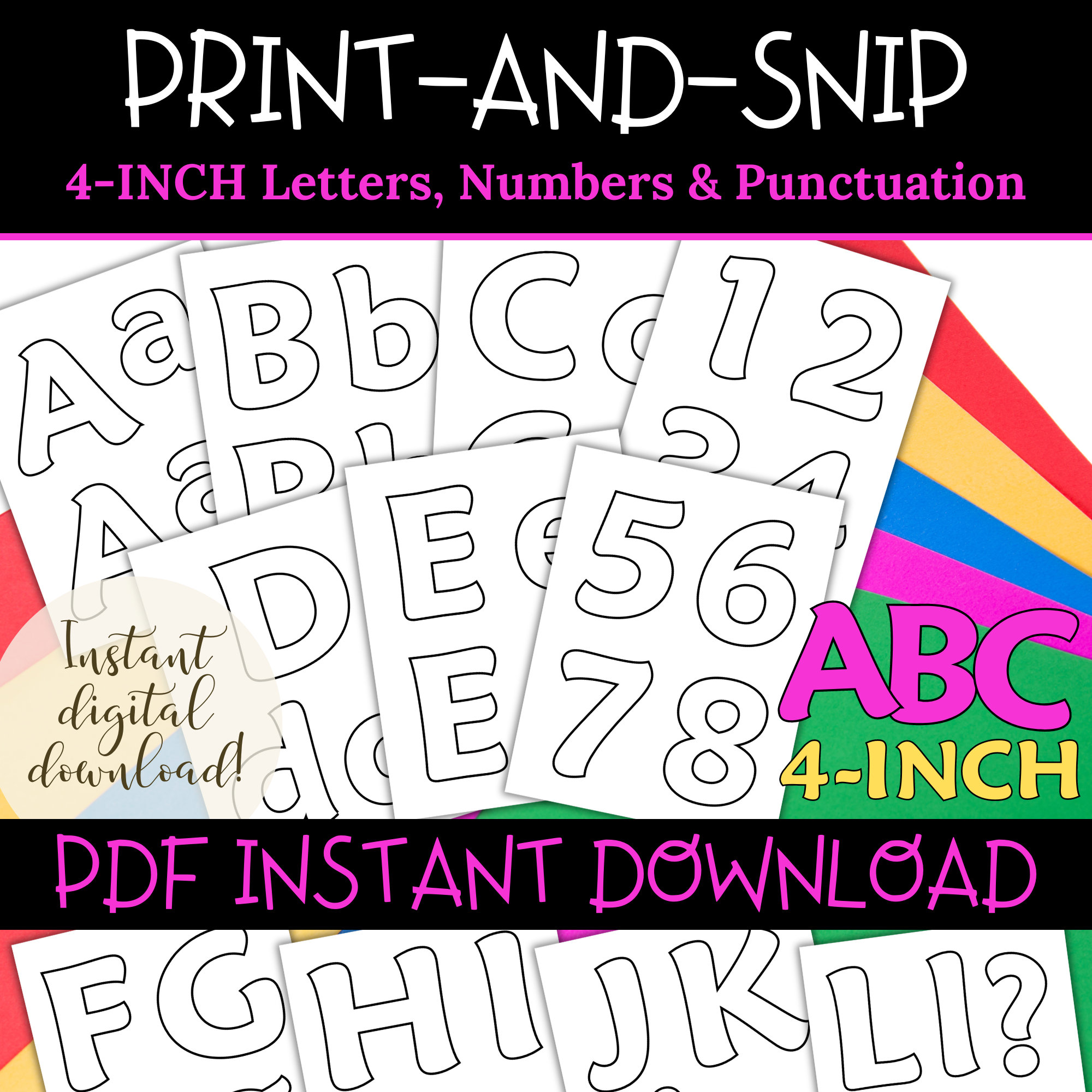 4-inch-printable-bulletin-board-letters-black-ink-outline-teacher-letter-set-for-signs-door-displays-banners-pdf-printable-alphabet-etsy for Free Printable Bulletin Board Letter Templates 4 Inch Printable Bulletin Board Letters, Black Ink Outline, Teacher Letter Set for Signs, Door Displays & Banners, PDF Printable Alphabet - Etsy for Free Printable Bulletin Board Letter Templates