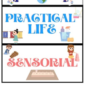 Montessori Classroom Subject Labels