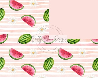 Watermelon Seamless Pattern, Watercolor watermelon Seamless Patterns, Melon Seamless, Fruit Seamless, Summer seamless file, Watermelon