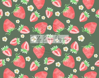 Strawberry Seamless Pattern, Watercolor Strawberry Seamless Patterns, Fruit Seamless, Summer seamless file, Fruit Seamless Pattern