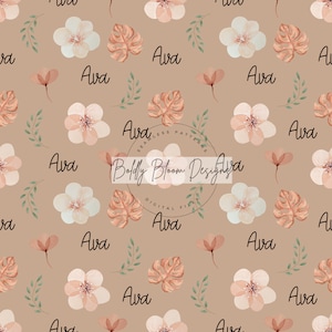 Custom Boho Name File, Personalized Seamless Pattern, Custom Name File, Seamless Name File, Personalized Seamless Pattern