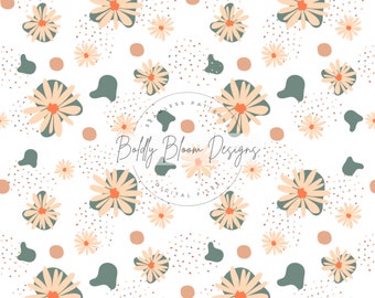 Boho Daisy Seamless Pattern, Boho daisy, boho girls pattern, boho seamless, daisy seamless, boho flower, flower seamless, boho pink