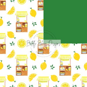 Lemonade Stand Seamless Pattern with Matching Coordinate, Lemonade Seamless Patterns, Lemon Seamless, Summer seamless file, Fruit Seamless