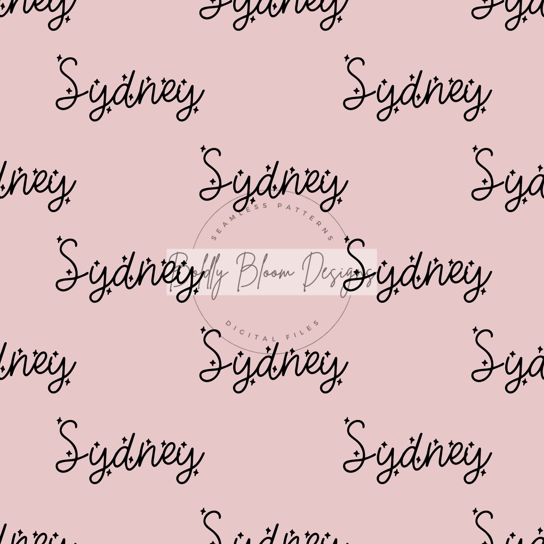 Personalized Name Seamless Pattern, Custom Name File, Seamless Name ...