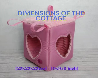 Rat cube hammock, chinchilla house, chinchilla cage accessories, ferret cage accessories, guinea pig fleece cube, rat cage accessories