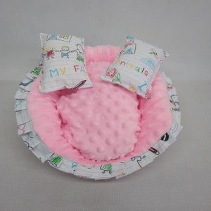 Cozy Small Pet Bed - Fleece Cushion for Guinea Pig, Chinchilla, Bunny, Rat, Ferret, Chihuahua - Soft Bedding for Cage, Hideout Pillow Set