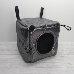 Cube Hamac Douillet pour Petits Animaux – Nid Suspendu pour Rats, Cochons d’Inde, Chinchillas & Furets