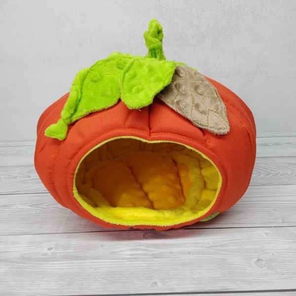 Pumpkin house for chinchillas,  guinea pigs and other pets, guinea pig accessories, hamster cage accessories, gerbil hideout, halloween