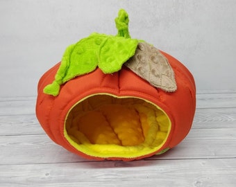 Pumpkin house for chinchillas,  guinea pigs and other pets, guinea pig accessories, hamster cage accessories, gerbil hideout, halloween