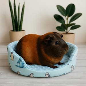 Handmade Fleece Pet Bed for Guinea Pigs, Rabbits, Ferrets & Small Animals – Cozy Sleeping Nest, Washable, Custom Colors