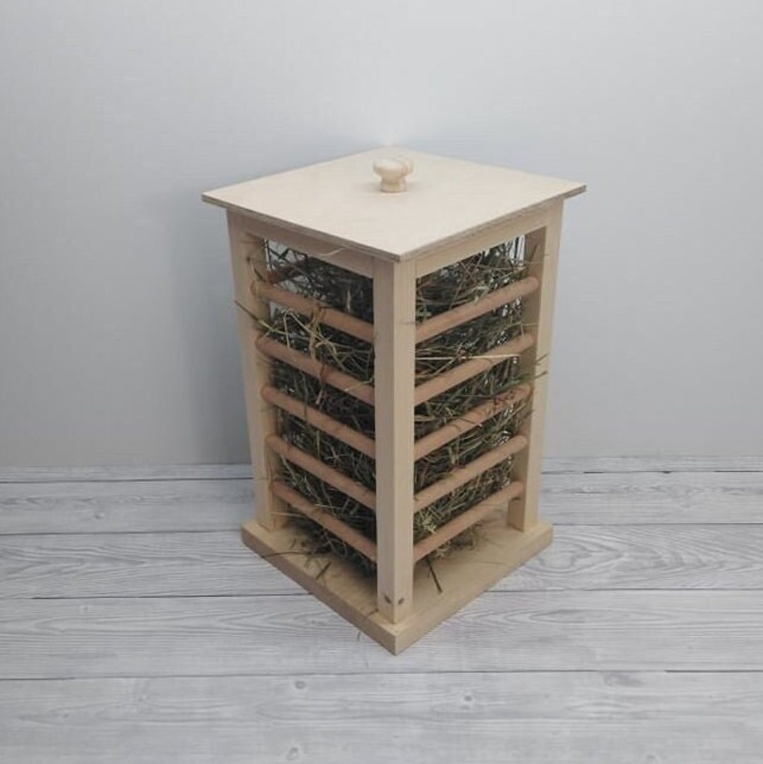 Guinea Pig Hay Feeder – Wooden Cage Hay Rack Holder - Etsy