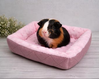 Meerschweinchen Kuschelbett - Weiches Fleece Kuschelbett für Meerschweinchen, gemütliches Sofa mit niedrigem Rand für kleine Haustiere
