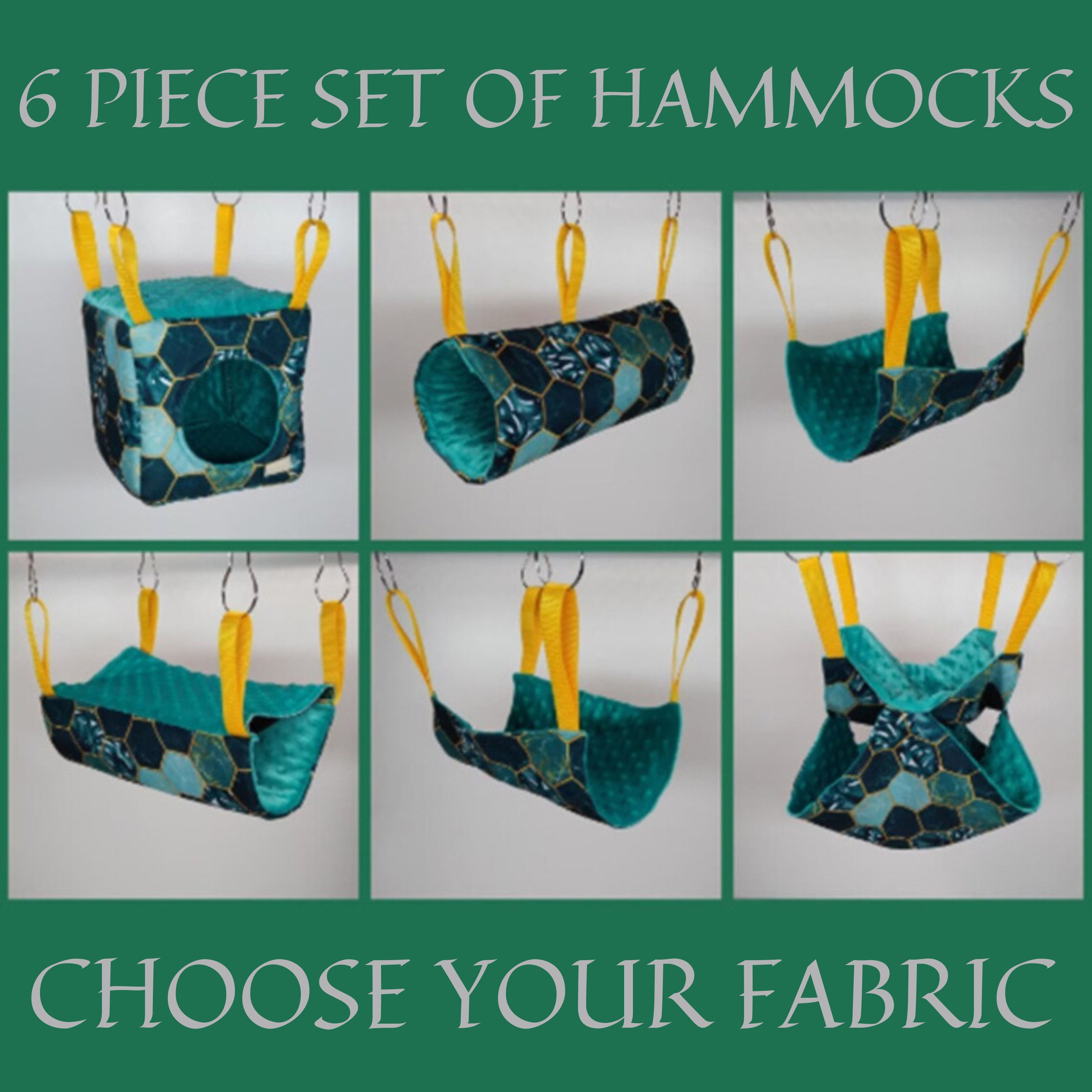 Rat Enrichment System 6 Piece - Hammocks, Tunnels & Hideouts