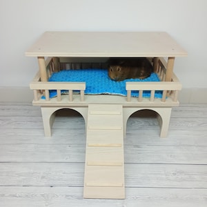 Wooden guinea pig house, wood hedgehog house, guinea pig cage accessories, chinchilla cage accessories, wood chinchilla house