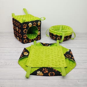 Rat Hammock Set of 3 – Small animal cage accessories, Cozy hanging beds for Rats, Ferrets, Chinchillas & Pet Rodents