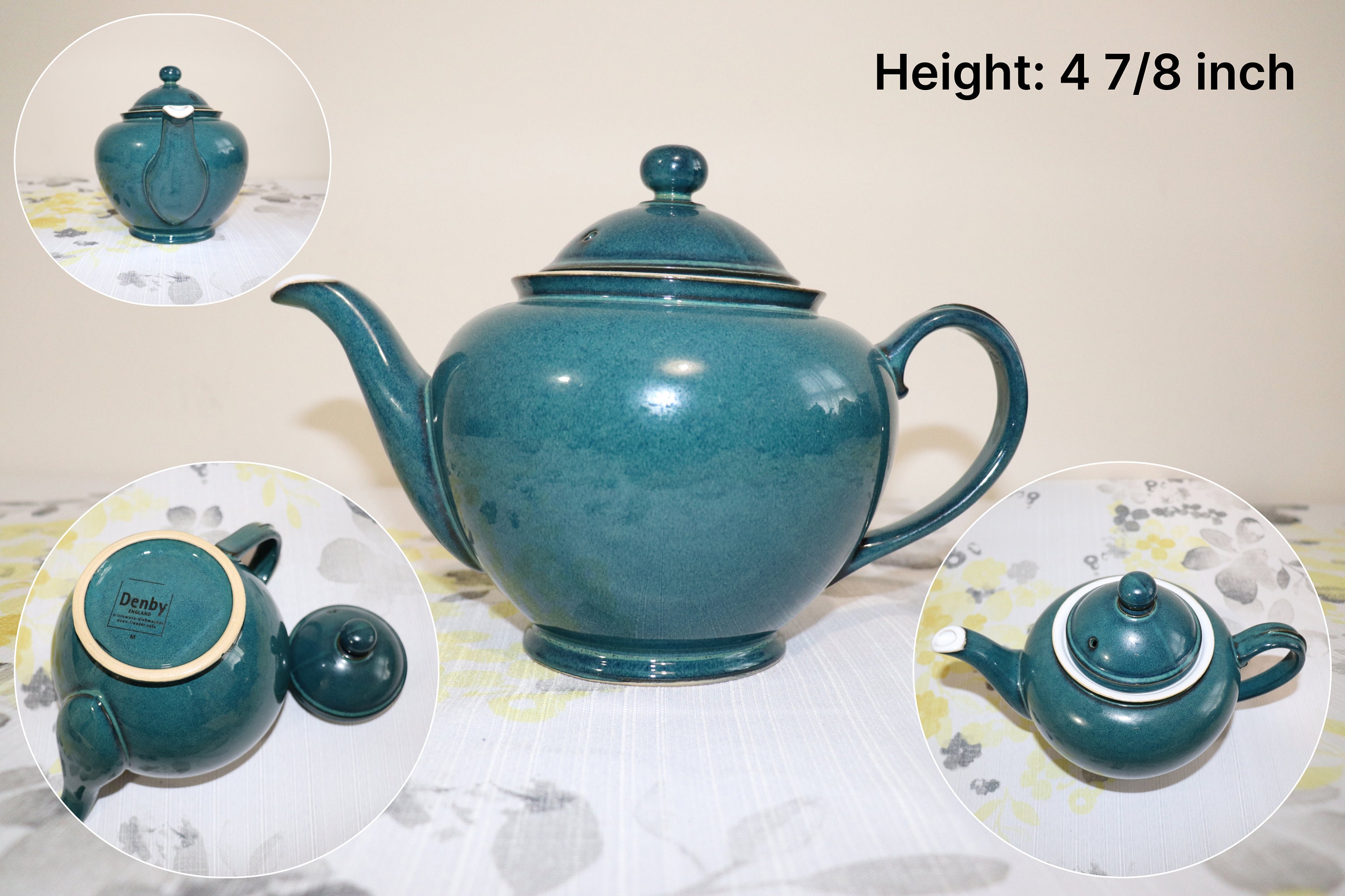 Denby Greenwich Dinner Plate Salad Plate Cereal Bowl Teapot & Lid