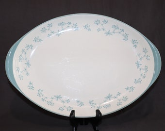 Piatto da portata ovale Royal Doulton Queenslace da 17 pollici