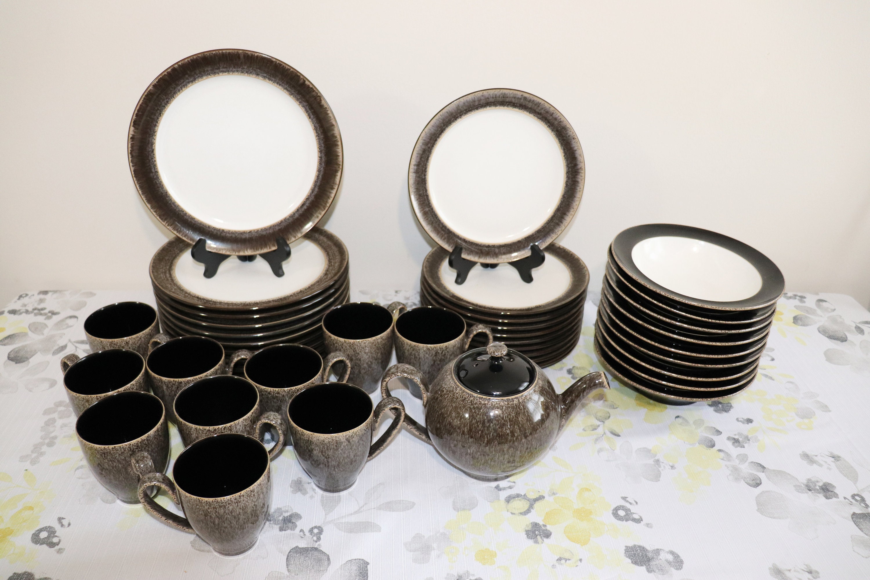 Denby Langley Praline Teapot & Lid Dinner Plate Mug Cereal Bowl Salad