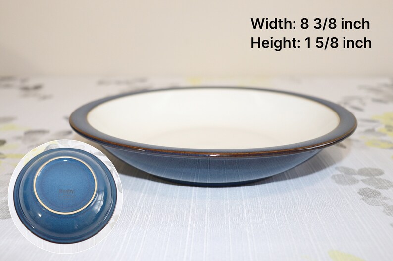 Denby Boston Dinner Plate Rim Soup Bowl Footed Mug Oval Serving Platter