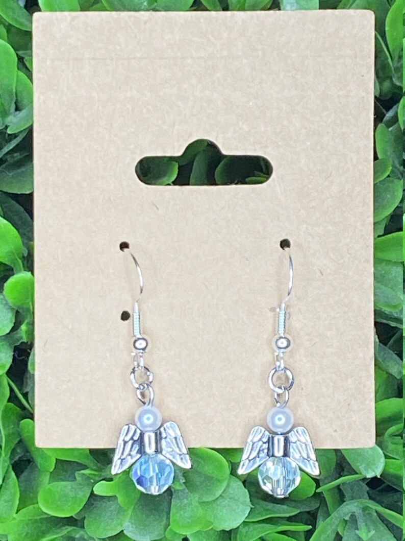 Gift for Teen Girl Aesthetic Earrings Gift for Girls Nickel Free Angel Dangle Earrings Hypoallergenic Angel Earrings Angel Wings