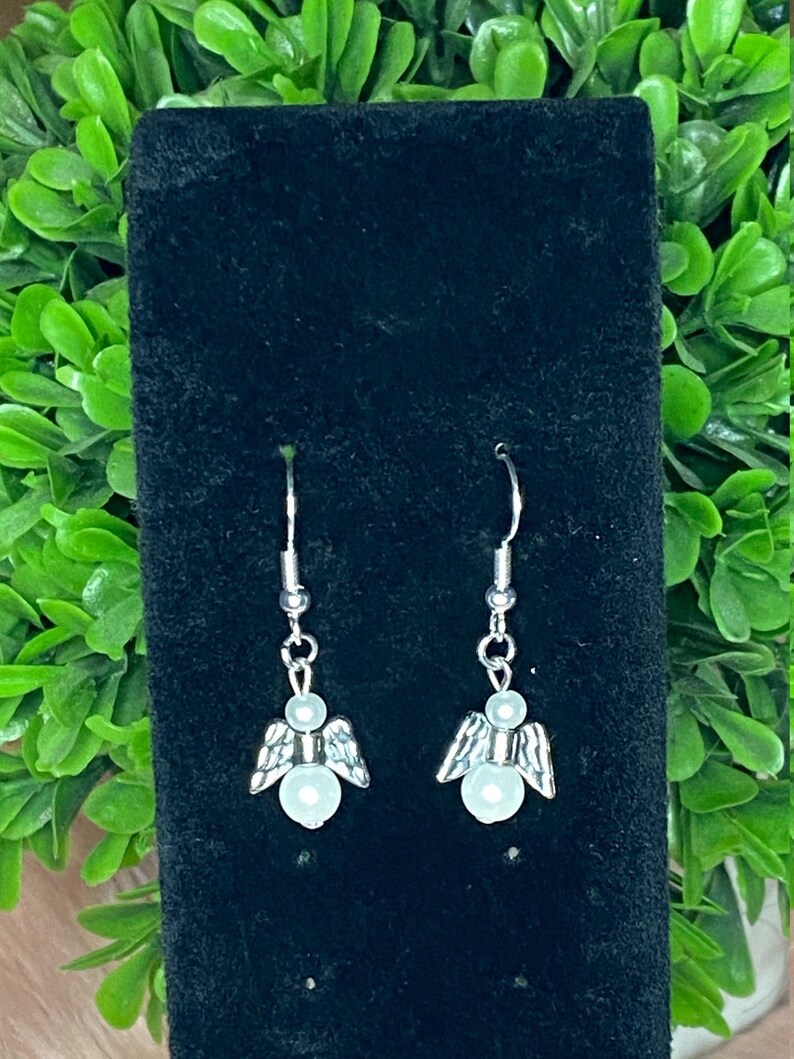Gift for Teen Girl Aesthetic Earrings Gift for Girls Nickel Free Angel Dangle Earrings Hypoallergenic Angel Earrings Angel Wings
