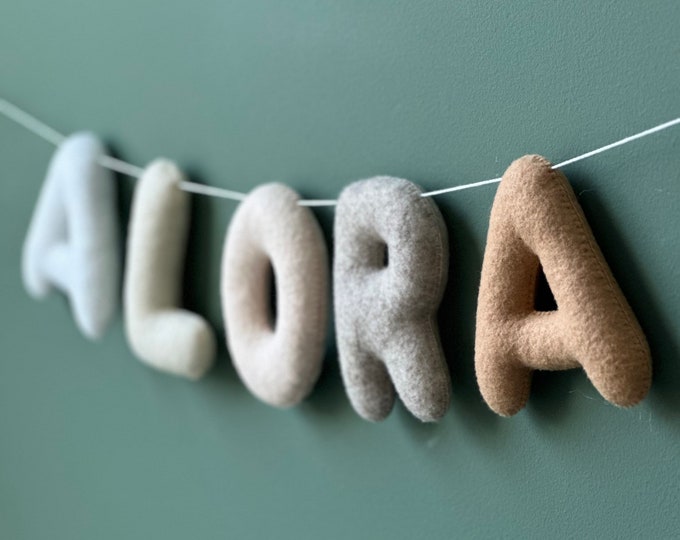 Custom Felt Name Banner, Nursery Garland, Baby Shower Decor