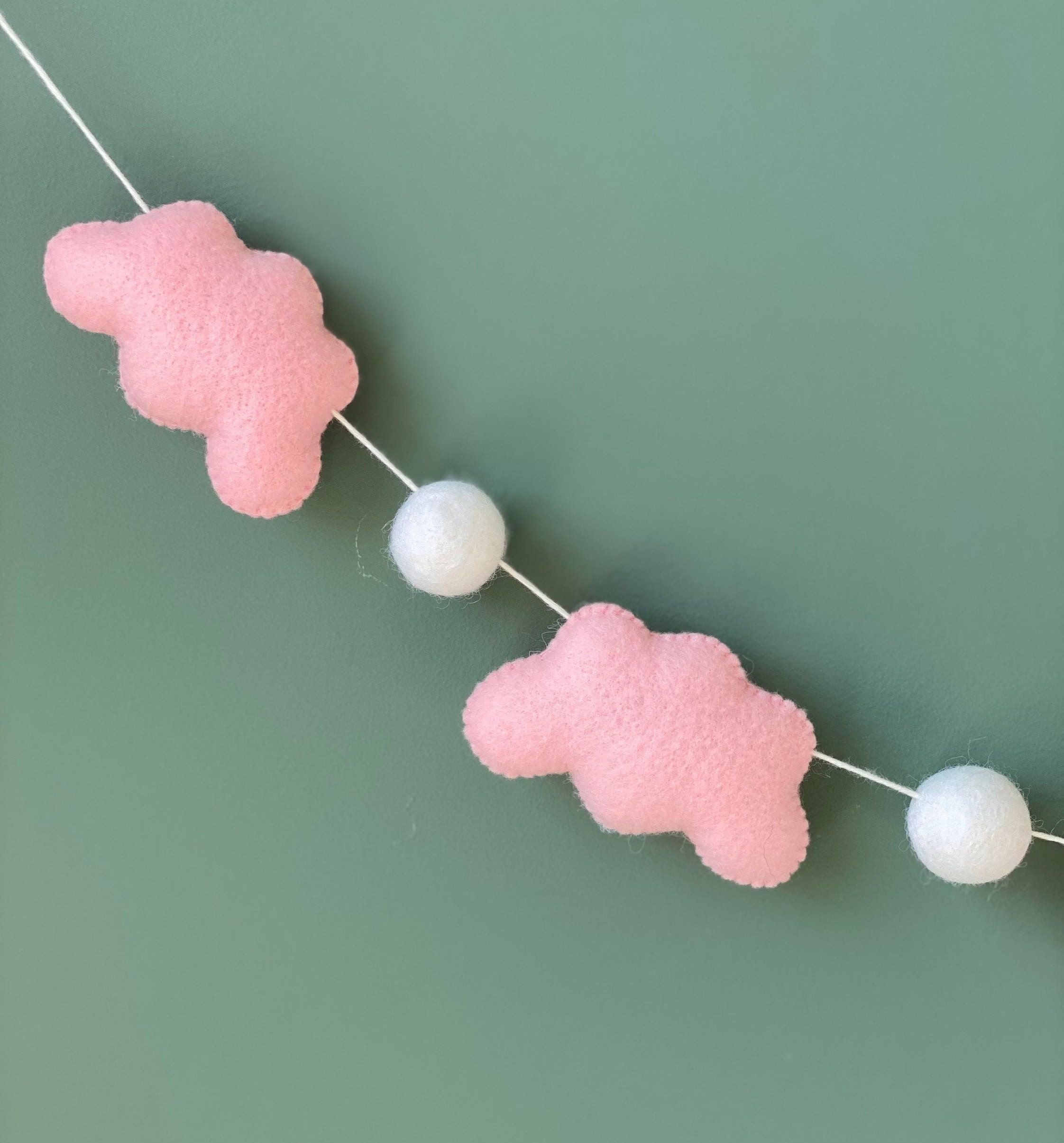 Cloud Nursery Garland Felt Garland Cloud Garland Nursery Etsy