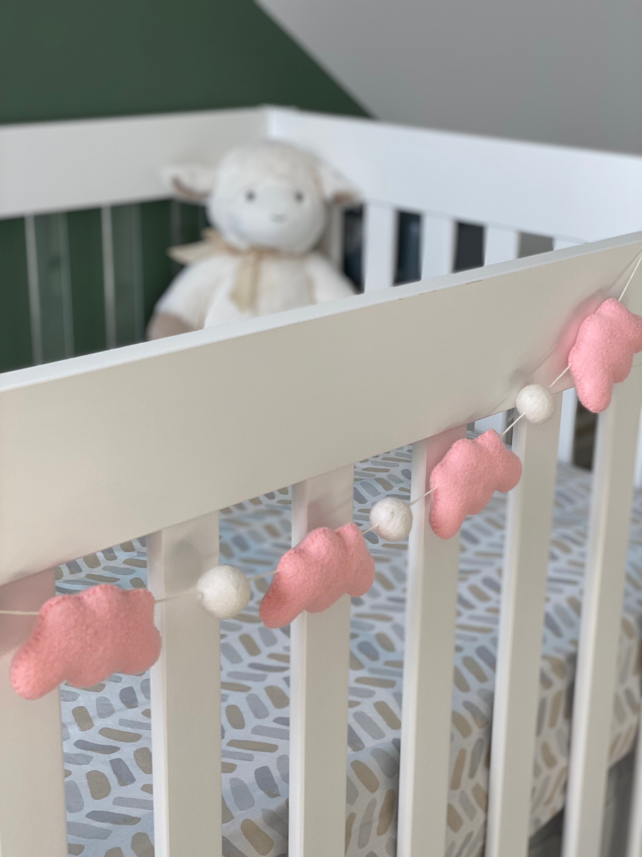 Cloud Nursery Garland Felt Garland Cloud Garland Nursery Etsy