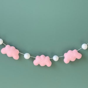 Cloud Nursery Garland | Felt Garland | Cloud Garland | Nursery Decoration | Baby Shower Decoration | Cloud Garland| Sky