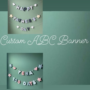 Banner personalizado | Guirlanda personalizada | Pedido personalizado | Feliz dia dos pais | Feliz aniversário | Melhoras | Eu te amo | Case comigo | Placa de banner ABC