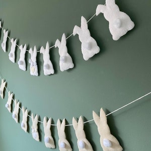 Felt Bunny Garland: Easter & Nursery Decor, Baby Shower