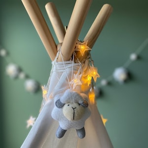 Felt Sheep Ornament Set: Handmade Nursery Decor