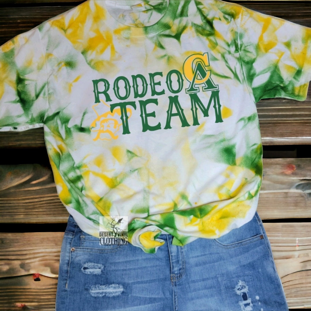 Collegiate Rodeo Merch CAC Rodeo Team Tie Dye T Shirt Vaqueros Team Shirt Central Arizona ...