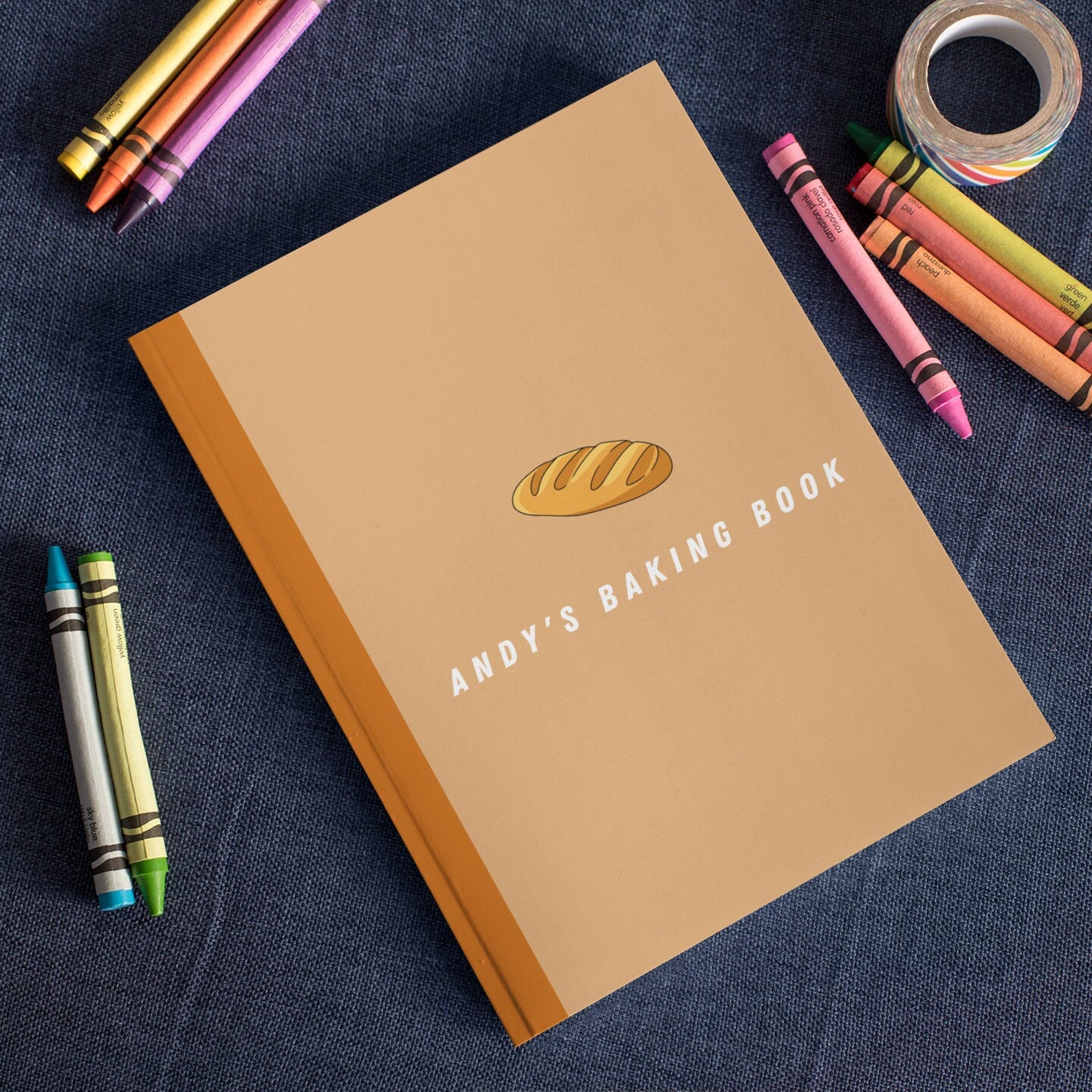 Personalised Baking Journal Premium Vinyl Recipe Notebook Etsy