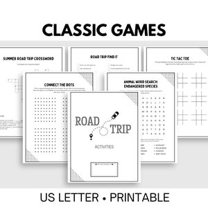 Printable Family Games, Road Trip Adventure Bundle, Road Trip Fun Pack: Printable Vacation Car Games image 3