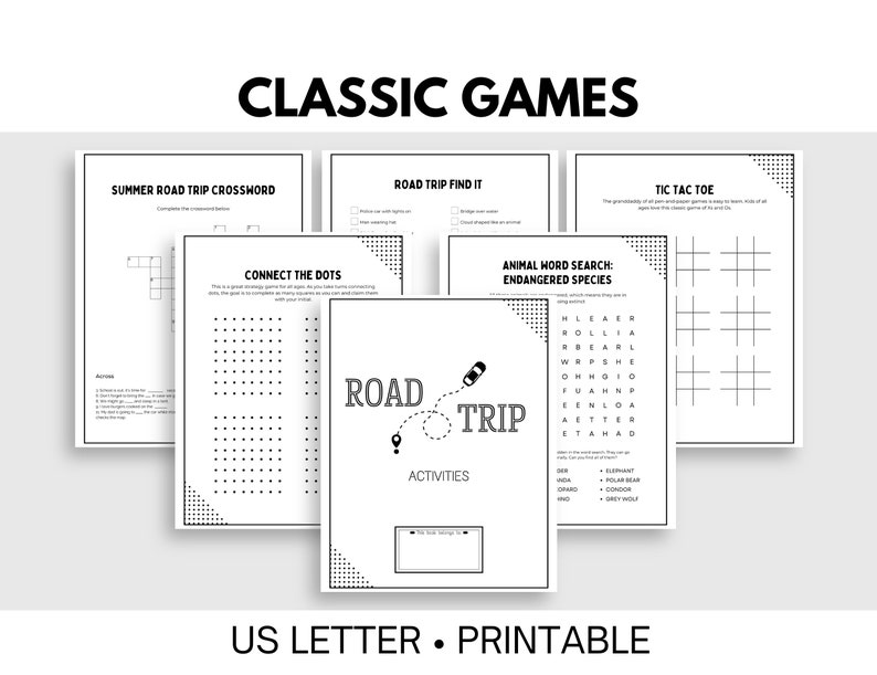 Printable Family Games, Road Trip Adventure Bundle, Road Trip Fun Pack: Printable Vacation Car Games image 3