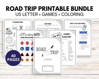 Printable Family Games, Road Trip Adventure Bundle, Road Trip Fun Pack: Printable Vacation Car Games