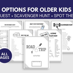 Printable Family Games, Road Trip Adventure Bundle, Road Trip Fun Pack: Printable Vacation Car Games image 2