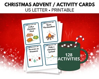 Winter Activity Card Bundle, Christmas Advent Activity Cards, Holiday Family Activities