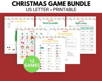 Christmas Game Bundle, Holiday Icebreaker Games, Office Holiday Party Games, Christmas Games for kids