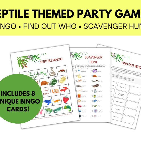 Reptile Party Etsy