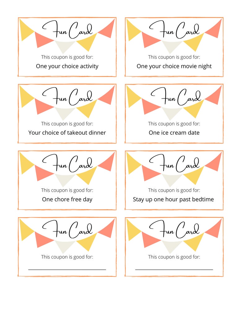 Coupon Printables for Fun Activities Best Behavior Coupon - Etsy