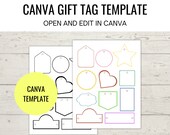 Canva Gift Tag Template, Design your own gift tags, Editable Gift Tags